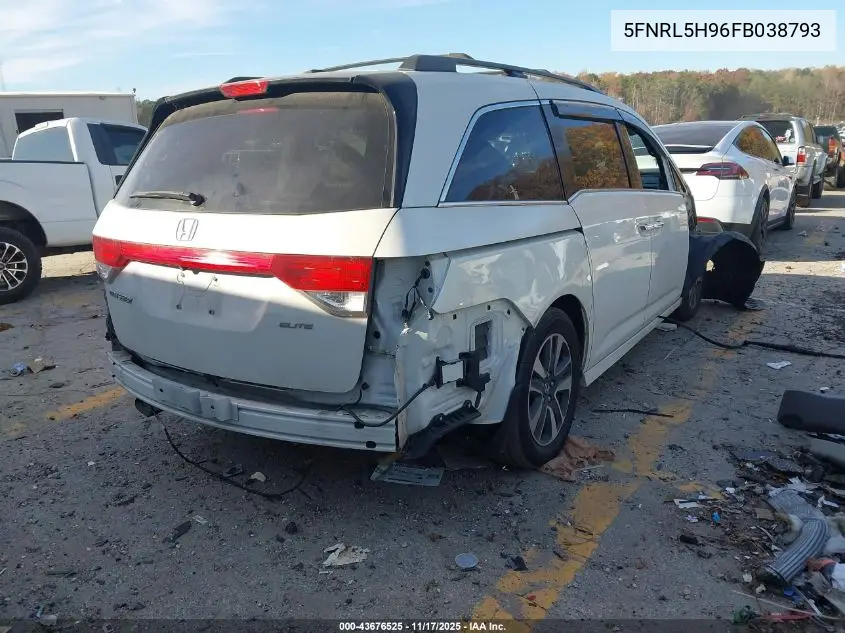 5FNRL5H96FB038793 2015 Honda Odyssey Touring/Touring Elite