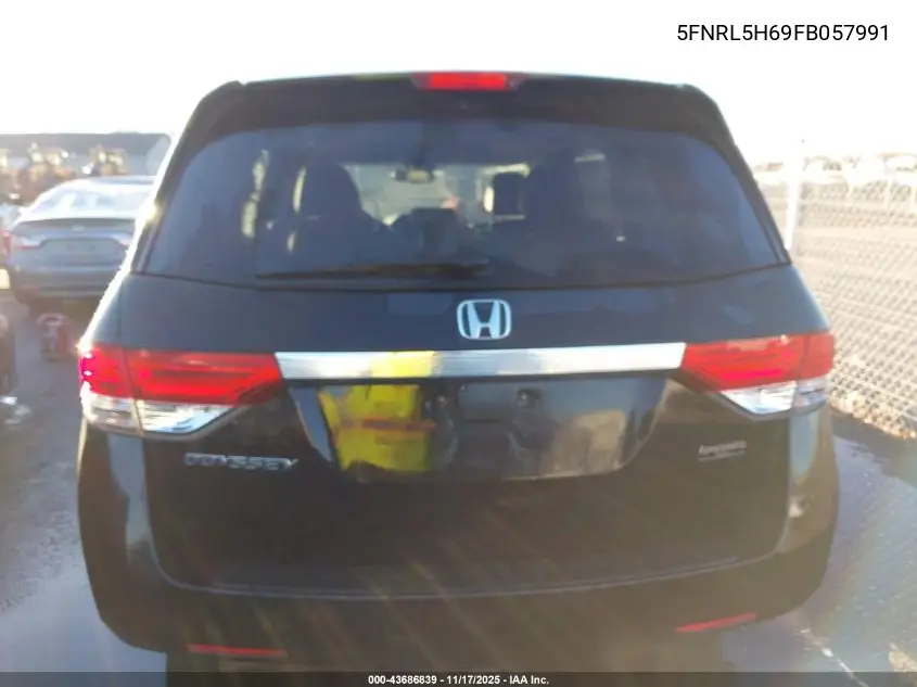 5FNRL5H69FB057991 2015 Honda Odyssey Ex-L