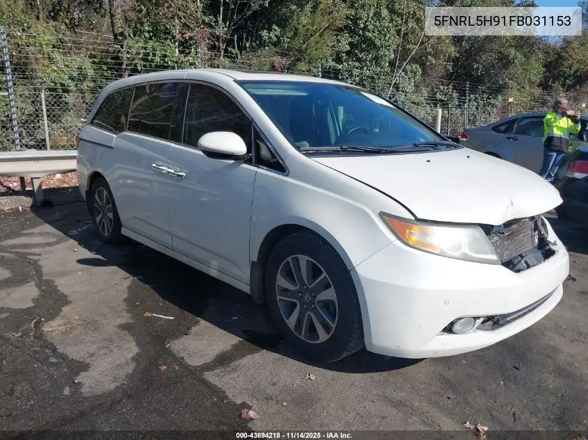 5FNRL5H91FB031153 2015 Honda Odyssey Touring/Touring Elite