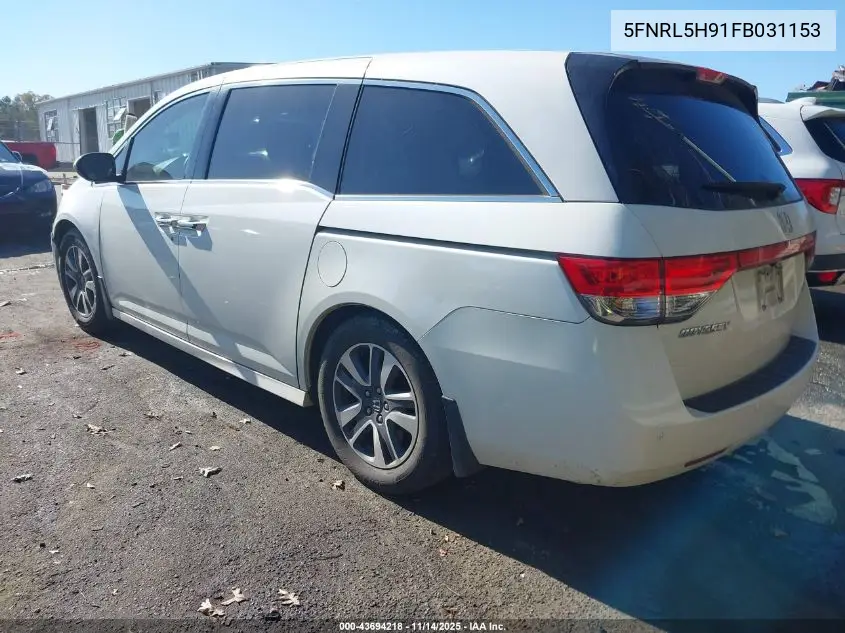 5FNRL5H91FB031153 2015 Honda Odyssey Touring/Touring Elite