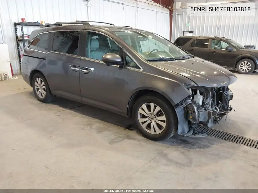 5FNRL5H67FB103818 2015 Honda Odyssey Ex-L