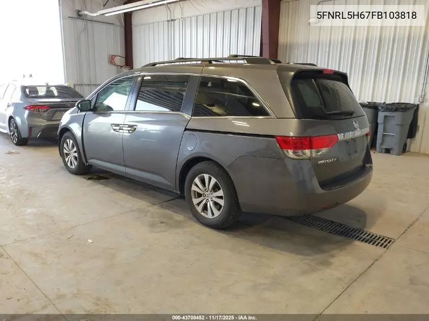 5FNRL5H67FB103818 2015 Honda Odyssey Ex-L