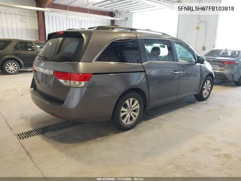 5FNRL5H67FB103818 2015 Honda Odyssey Ex-L