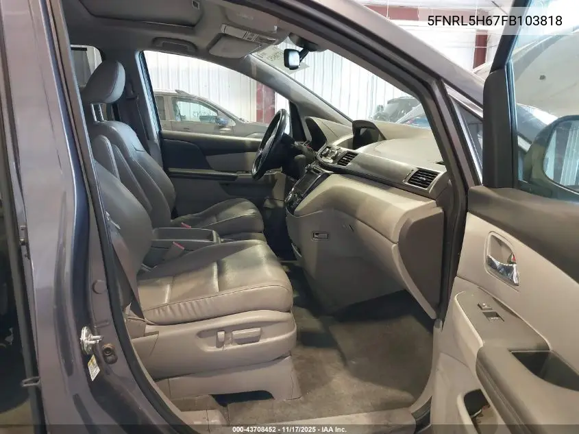 5FNRL5H67FB103818 2015 Honda Odyssey Ex-L