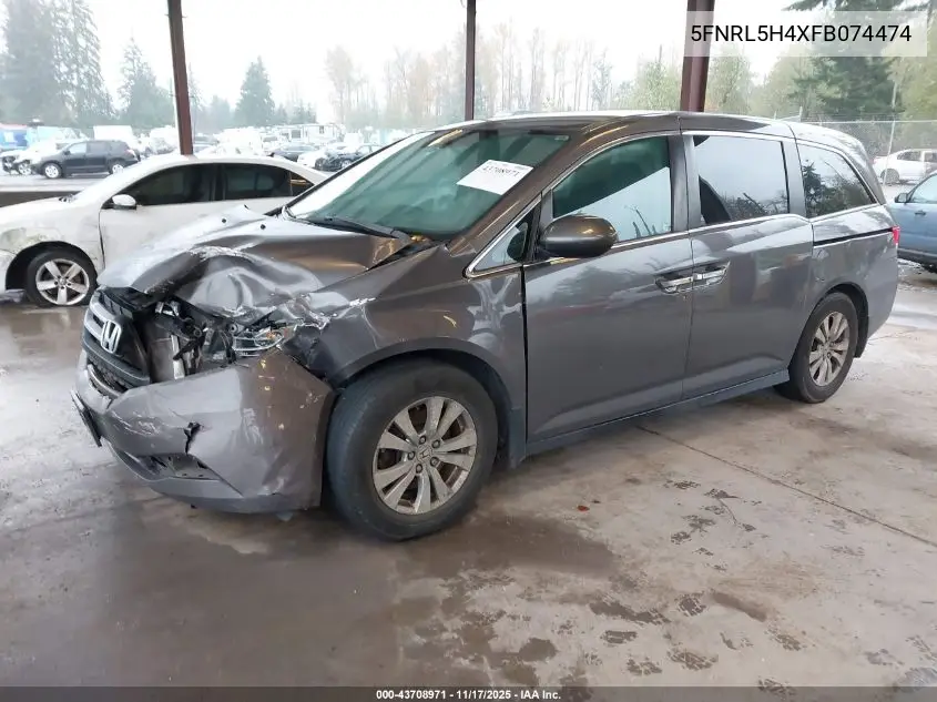 5FNRL5H4XFB074474 2015 Honda Odyssey Ex