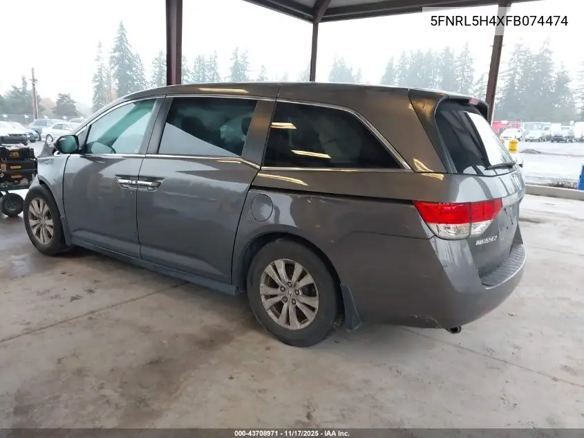 5FNRL5H4XFB074474 2015 Honda Odyssey Ex