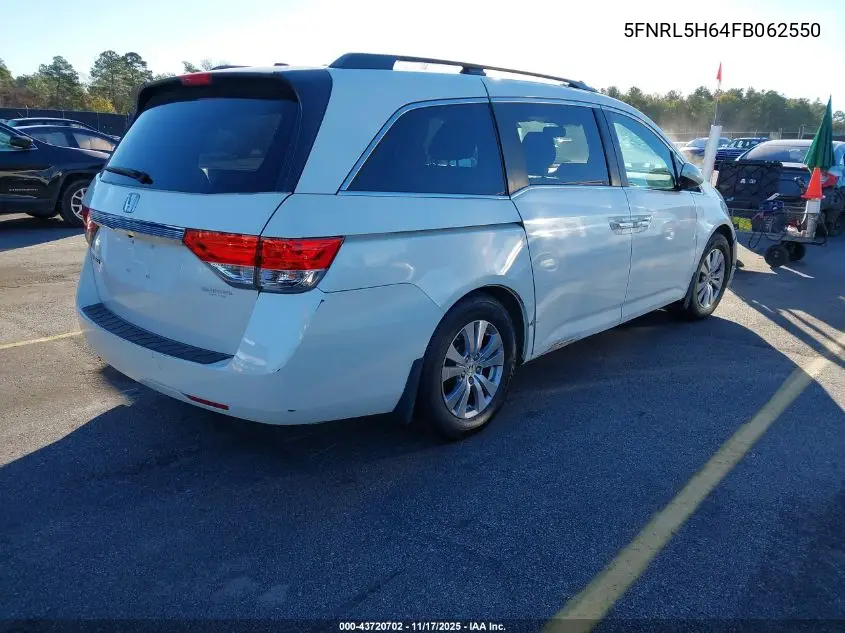5FNRL5H64FB062550 2015 Honda Odyssey Ex-L