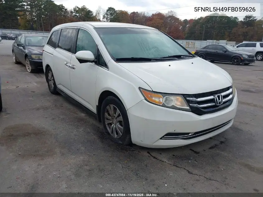 5FNRL5H49FB059626 2015 Honda Odyssey Ex