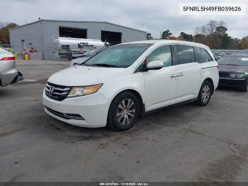 5FNRL5H49FB059626 2015 Honda Odyssey Ex