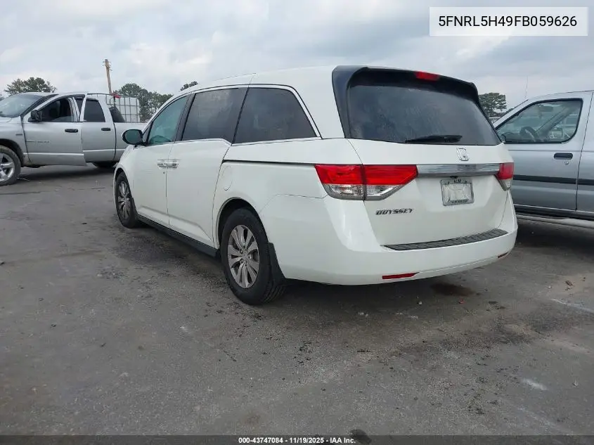 5FNRL5H49FB059626 2015 Honda Odyssey Ex