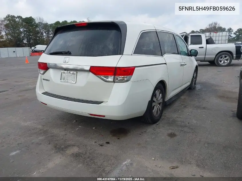 5FNRL5H49FB059626 2015 Honda Odyssey Ex