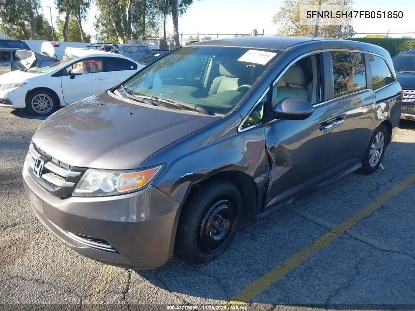 5FNRL5H47FB051850 2015 Honda Odyssey Ex