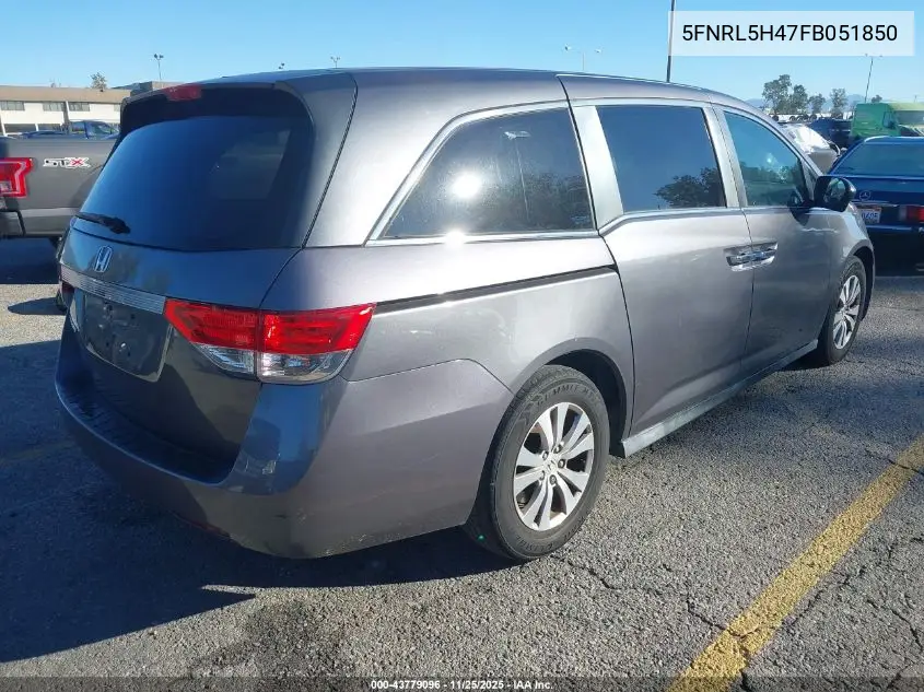 5FNRL5H47FB051850 2015 Honda Odyssey Ex