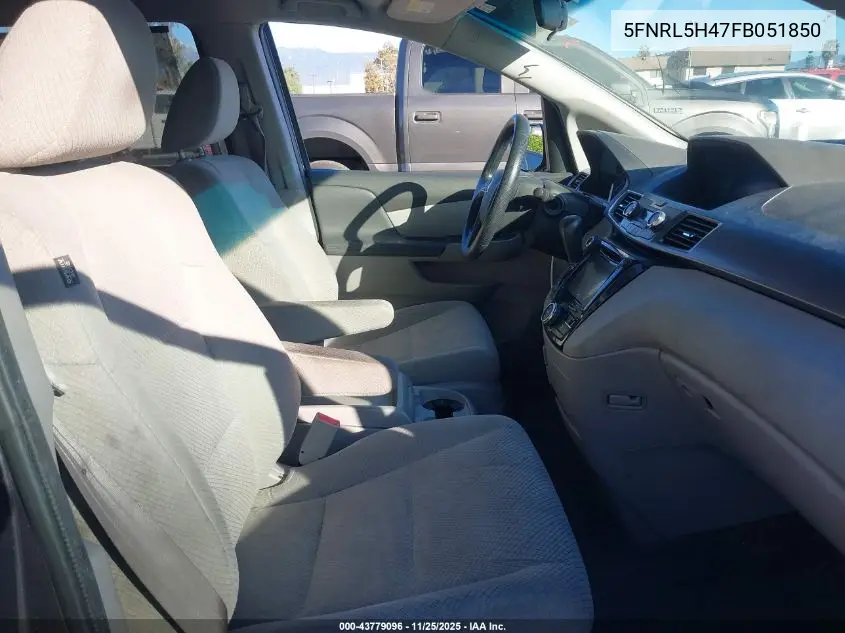 5FNRL5H47FB051850 2015 Honda Odyssey Ex
