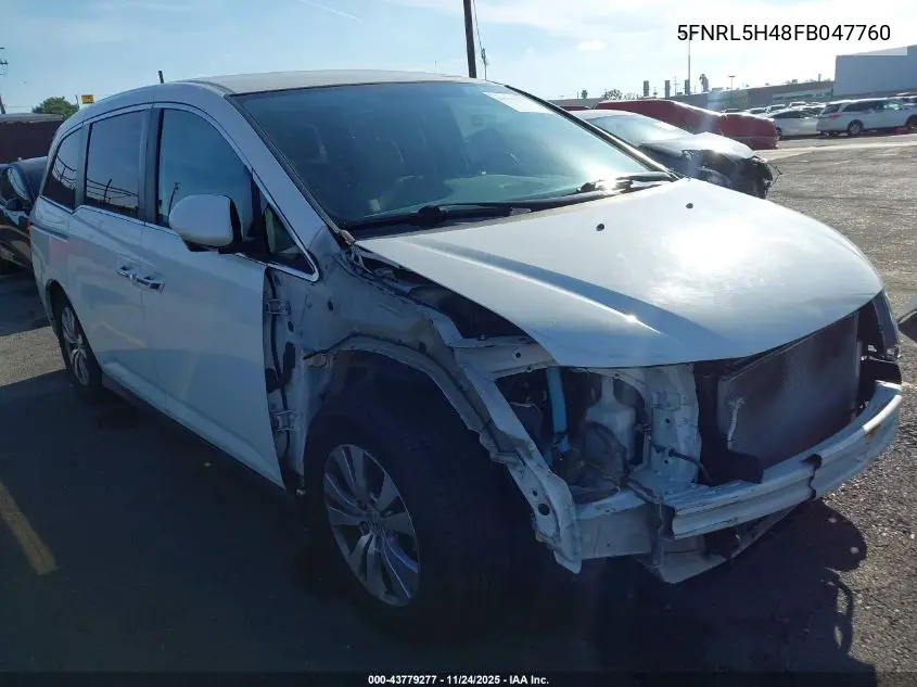5FNRL5H48FB047760 2015 Honda Odyssey Ex