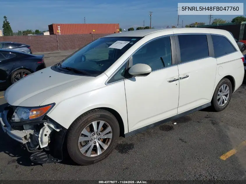 5FNRL5H48FB047760 2015 Honda Odyssey Ex