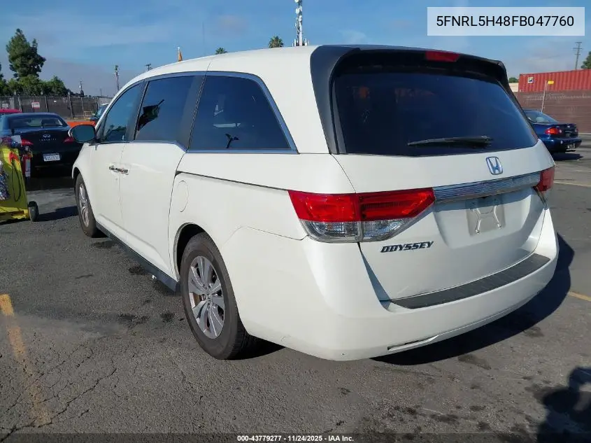 5FNRL5H48FB047760 2015 Honda Odyssey Ex