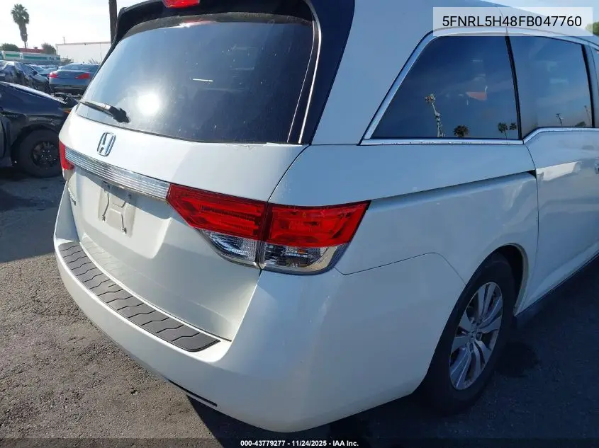 5FNRL5H48FB047760 2015 Honda Odyssey Ex
