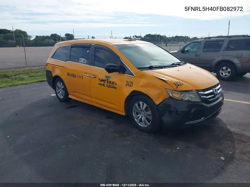 5FNRL5H40FB082972 2015 Honda Odyssey Ex