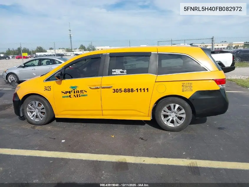 5FNRL5H40FB082972 2015 Honda Odyssey Ex