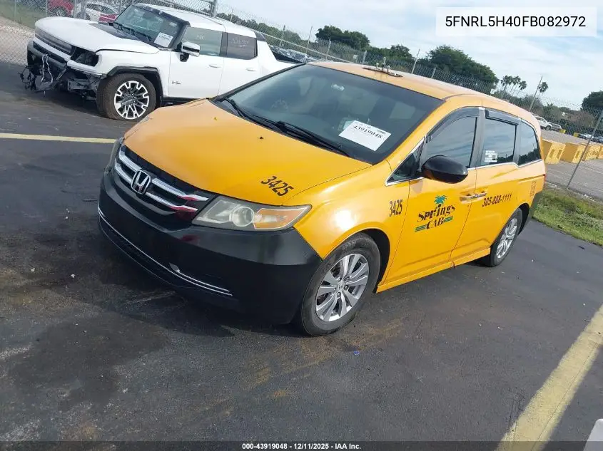 5FNRL5H40FB082972 2015 Honda Odyssey Ex