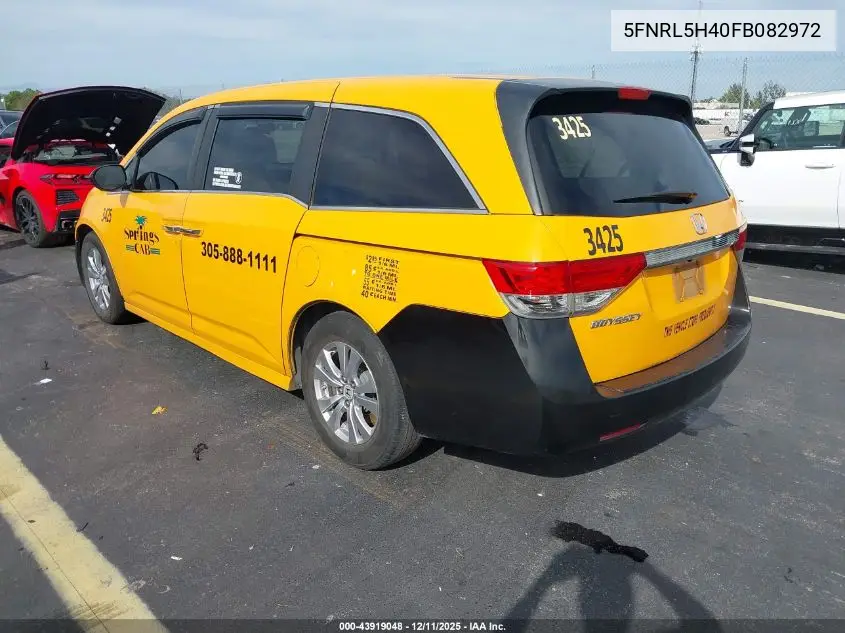 5FNRL5H40FB082972 2015 Honda Odyssey Ex