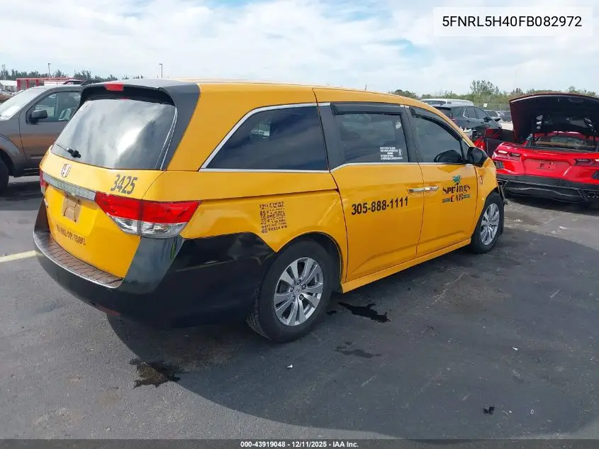 5FNRL5H40FB082972 2015 Honda Odyssey Ex