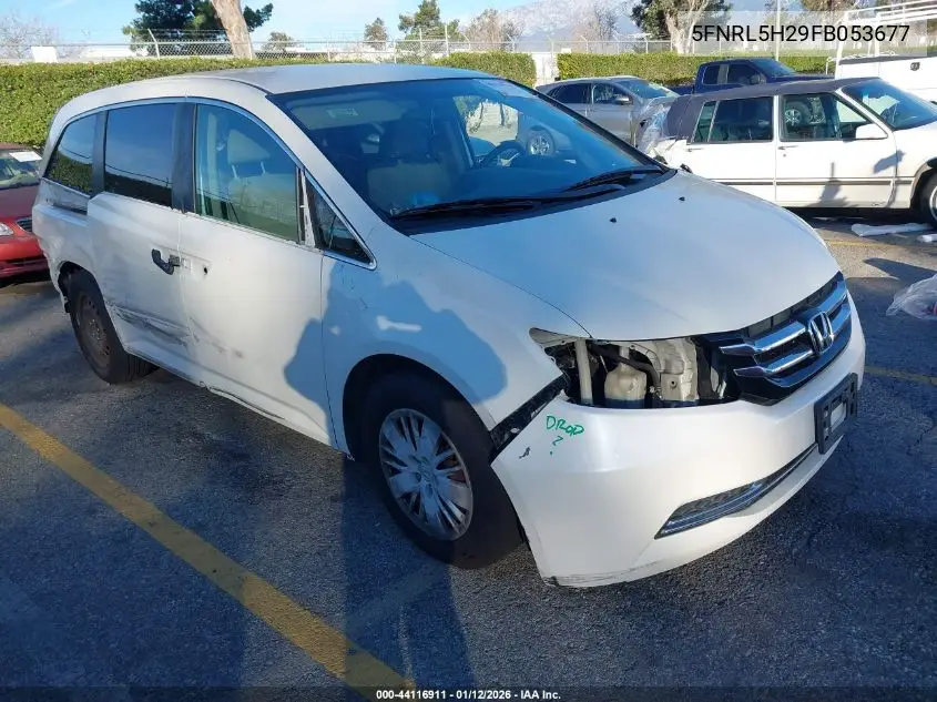 5FNRL5H29FB053677 2015 Honda Odyssey Lx