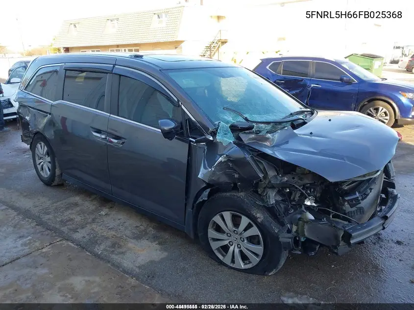 5FNRL5H66FB025368 2015 Honda Odyssey Ex-L