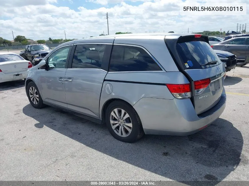 5FNRL5H6XGB010115 2016 Honda Odyssey Ex-L
