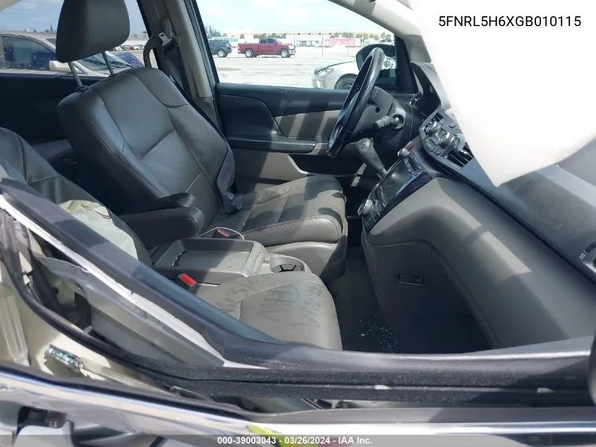 5FNRL5H6XGB010115 2016 Honda Odyssey Ex-L