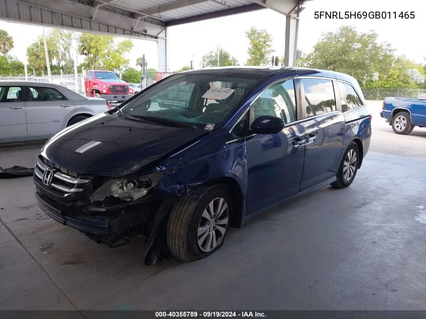 5FNRL5H69GB011465 2016 Honda Odyssey Ex-L