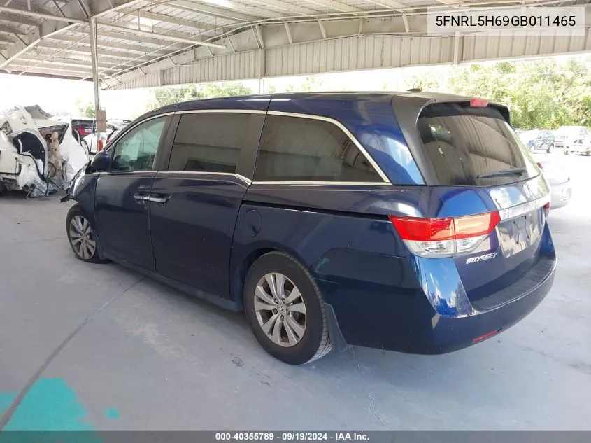 2016 Honda Odyssey Ex-L VIN: 5FNRL5H69GB011465 Lot: 40355789