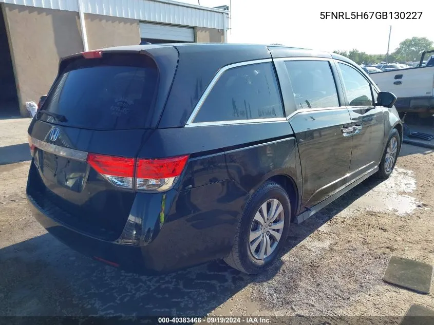 2016 Honda Odyssey Ex-L VIN: 5FNRL5H67GB130227 Lot: 40383466