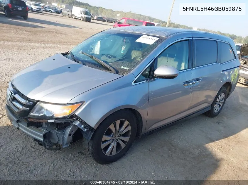 5FNRL5H46GB059875 2016 Honda Odyssey Ex