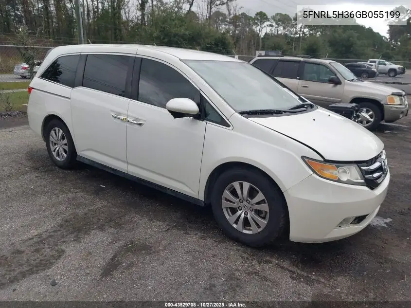 5FNRL5H36GB055199 2016 Honda Odyssey Se