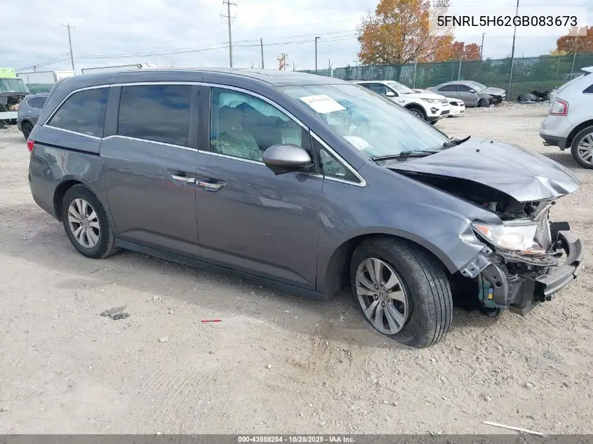 5FNRL5H62GB083673 2016 Honda Odyssey Ex-L