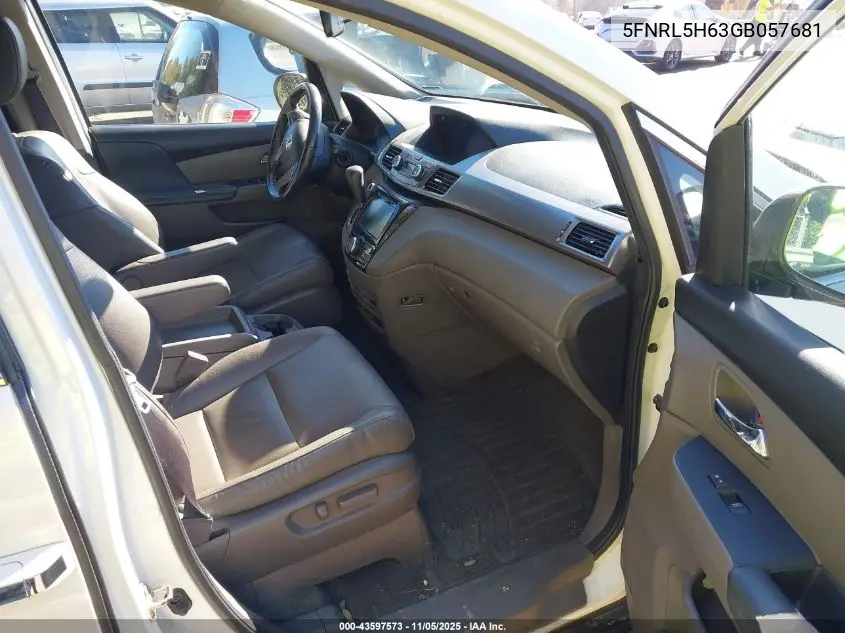 5FNRL5H63GB057681 2016 Honda Odyssey Ex-L