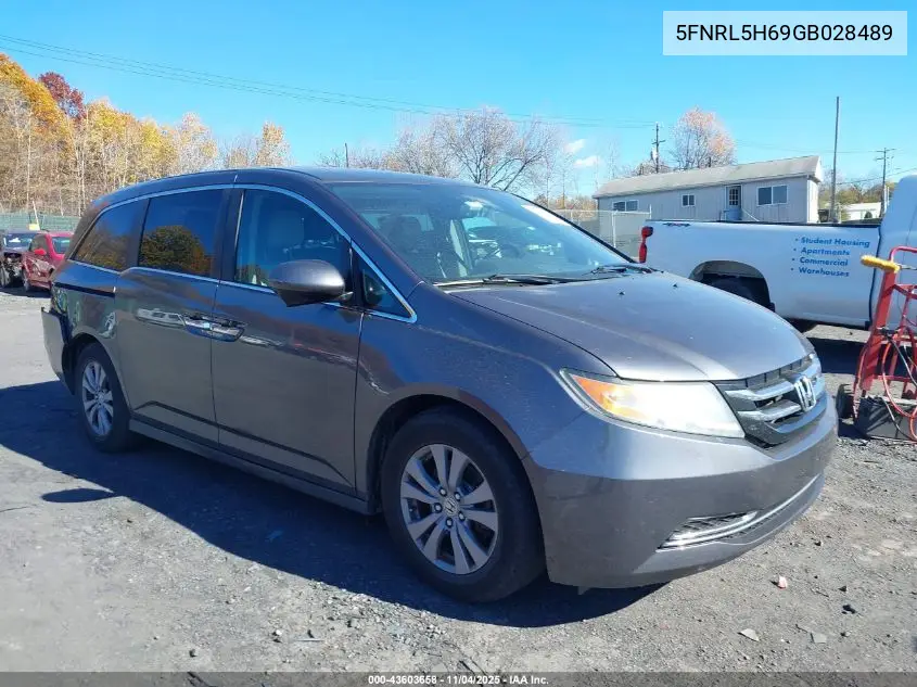 5FNRL5H69GB028489 2016 Honda Odyssey Ex-L