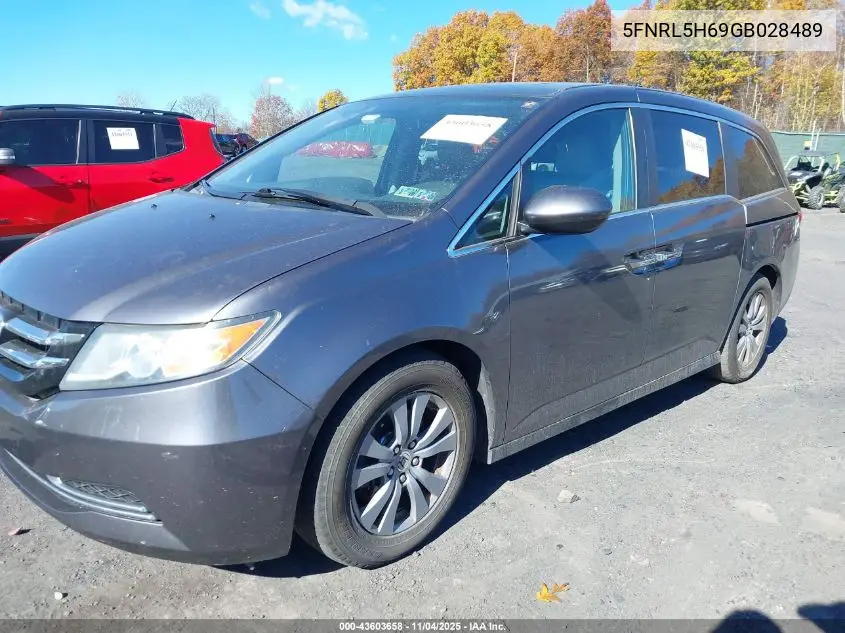 5FNRL5H69GB028489 2016 Honda Odyssey Ex-L