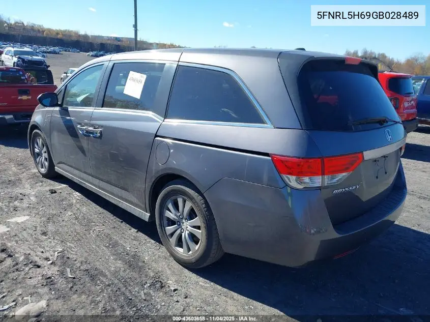 5FNRL5H69GB028489 2016 Honda Odyssey Ex-L