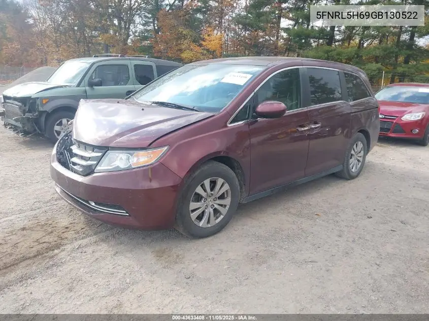 5FNRL5H69GB130522 2016 Honda Odyssey Ex-L