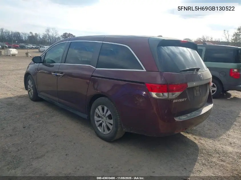 5FNRL5H69GB130522 2016 Honda Odyssey Ex-L