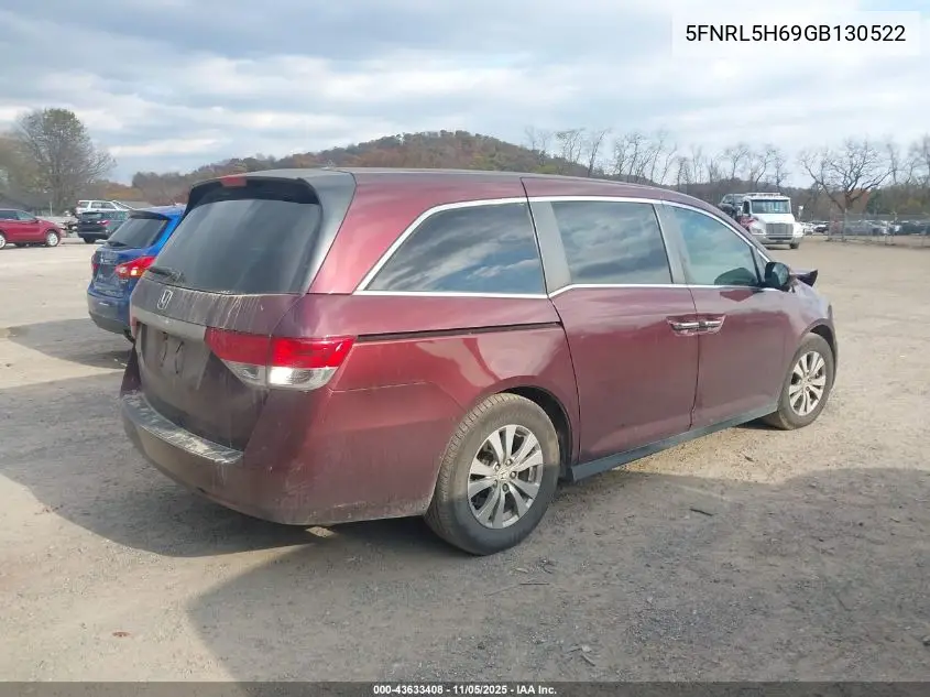 5FNRL5H69GB130522 2016 Honda Odyssey Ex-L