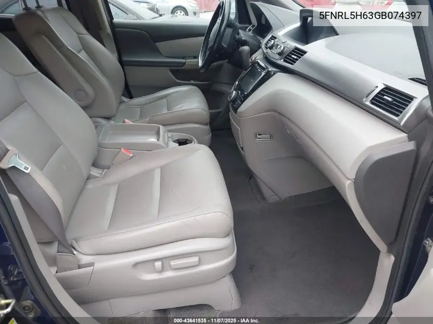 5FNRL5H63GB074397 2016 Honda Odyssey Ex-L