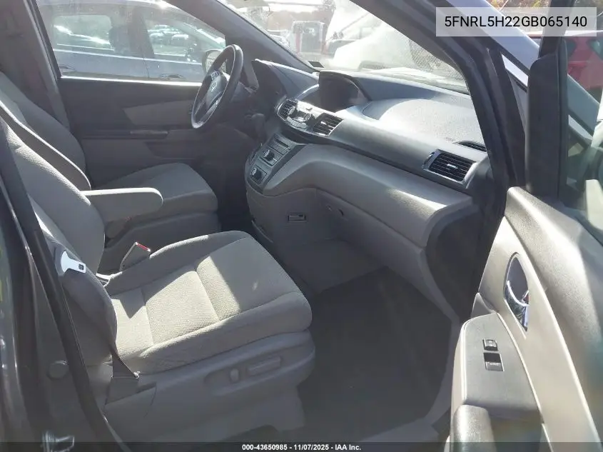 5FNRL5H22GB065140 2016 Honda Odyssey Lx