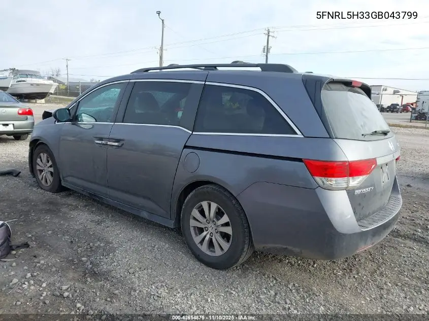 5FNRL5H33GB043799 2016 Honda Odyssey Se