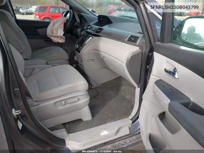 5FNRL5H33GB043799 2016 Honda Odyssey Se