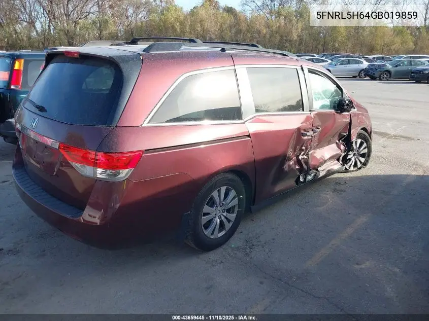 5FNRL5H64GB019859 2016 Honda Odyssey Ex-L