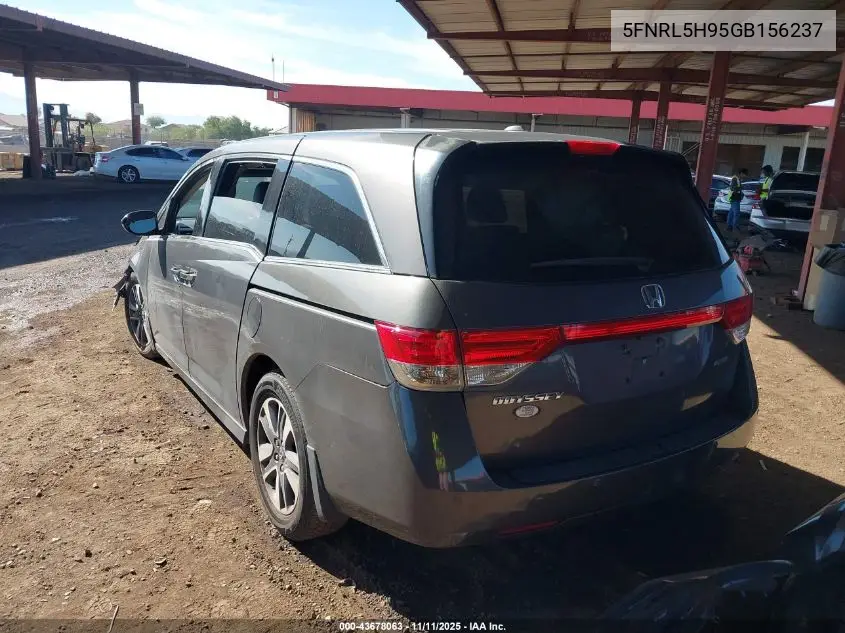 5FNRL5H95GB156237 2016 Honda Odyssey Touring/Touring Elite
